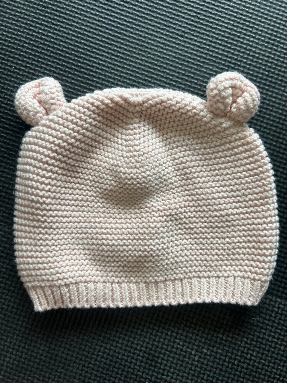 GAP Light Pink Knit Baby Hat with Ear Knots